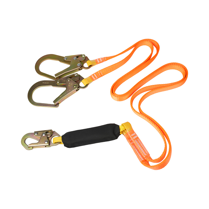 L19 Falla prensa gemina salus lanyard, densa sponda et ANSI hamis