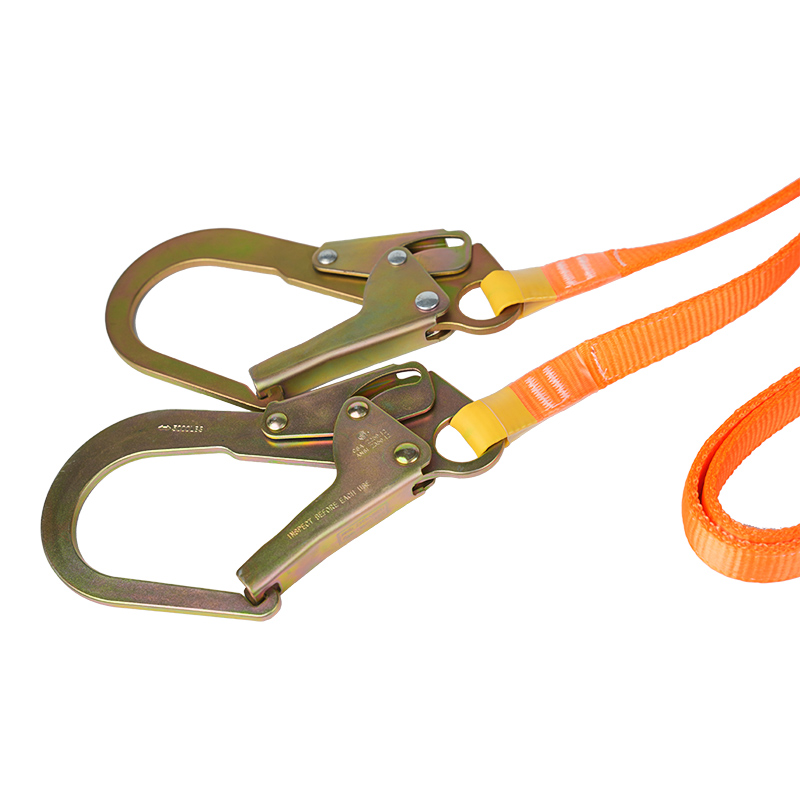 L19 Falla prensa gemina salus lanyard, densa sponda et ANSI hamis
